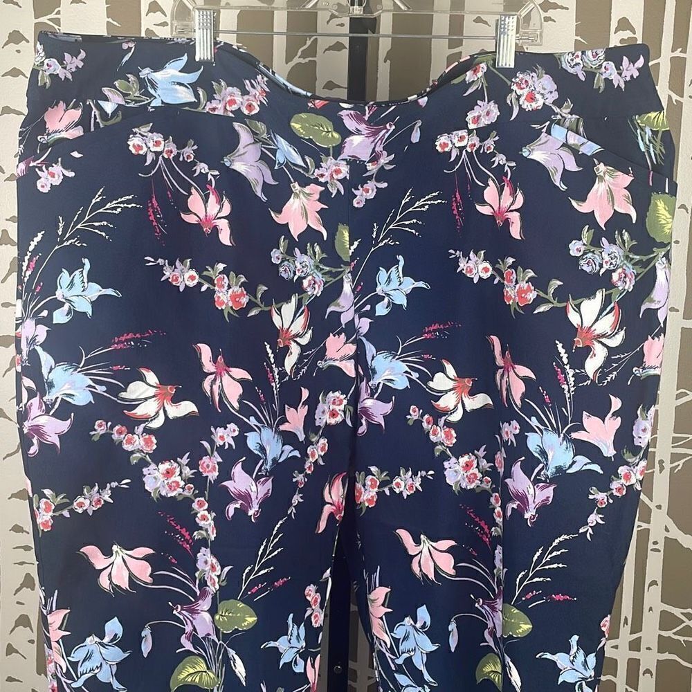 Terra & Sky Floral Print Ankle Pant 4X (28W-30W) - Picture 3 of 11